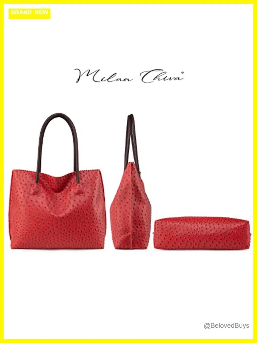 Large Vegan Leather Tote Bag with Zipper Shoulder Handbag